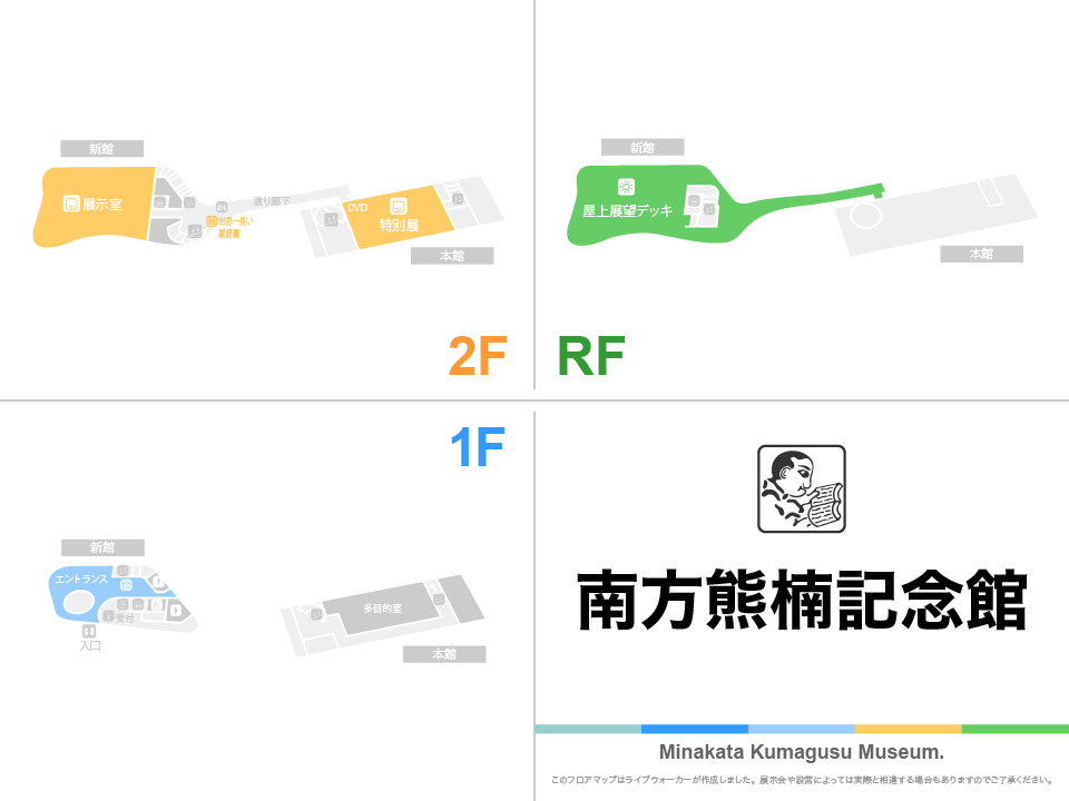 南方熊楠記念館のフロアマップ