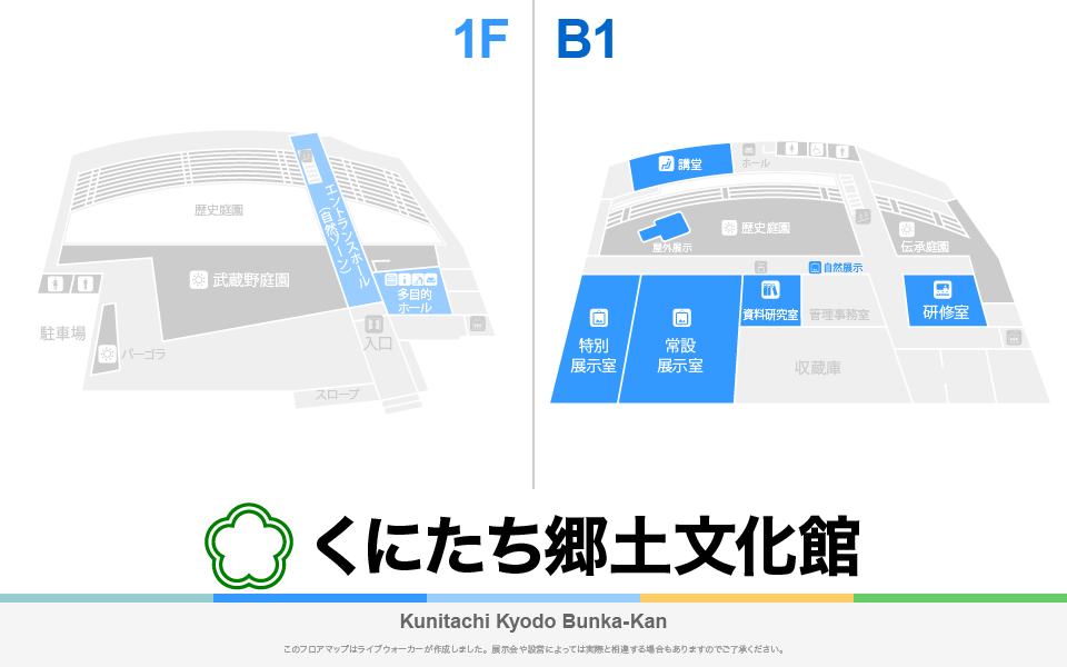 くにたち郷土文化館のフロアマップ・ミュージアム