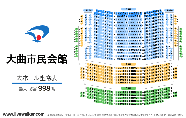 大曲市民会館 秋田県大仙市 Livewalker Com