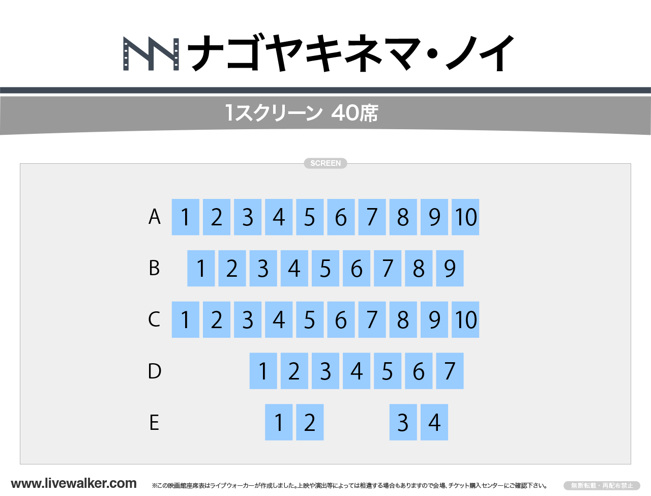 ナゴヤキネマ・ノイの座席表